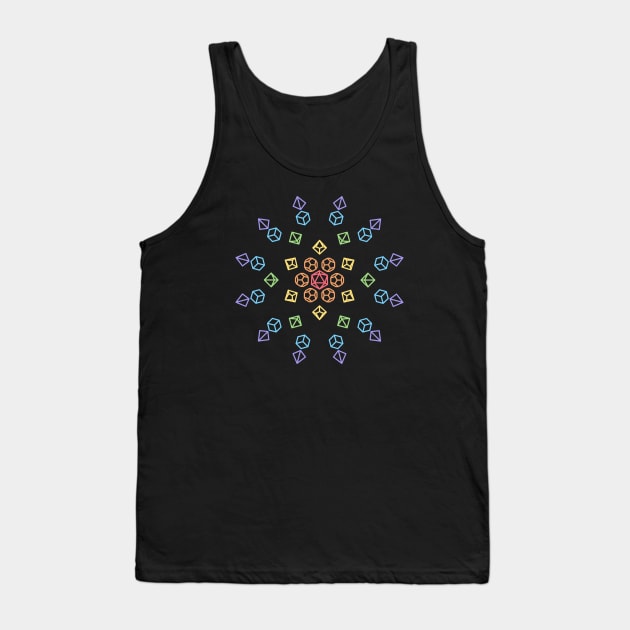 Starburst Rainbow Polyhedral Dice Tank Top by OfficialTeeDreams